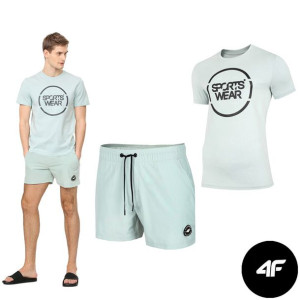 Komplet Męski 4f T-shirt Spodenki Kąpielowe Xxl