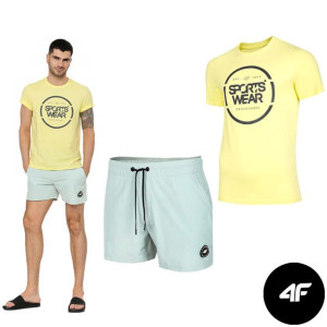 Komplet Męski 4f T-shirt Spodenki Kąpielowe S