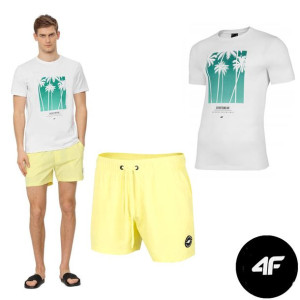 Komplet Męski 4f T-shirt Spodenki Kąpielowe S