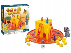 GRA Rodzinna KOT I MYSZ Drabiny gra do 4 osób FUN