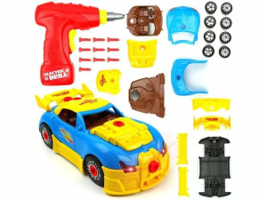 MAŁY MECHANIK Auto do skręcania BUGATTI +Wiertarka