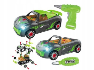 MAŁY MECHANIK Auto do skręcania PORSCHE +Wiertarka