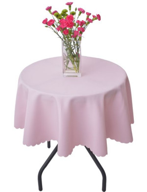 Obrus Plamoodporny Pastele Okrągły Róż Mat 160 Cm