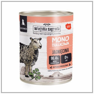 Wiejska Zagroda karma monobiałkowa dla szczeniąt Jagnięcina 800g