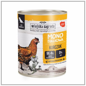 Wiejska Zagroda karma monobiałkowa dla psa Kurczak 800g