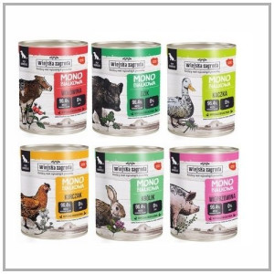 Wiejska Zagroda monobiałkowa dla psa mix smaków 6x800g