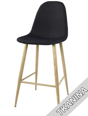 Krzesło Barowe Hoker Avola Black Fabric