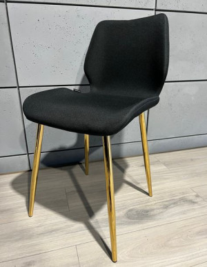 Krzesło Tapicerowane Sophia Fabric Black Gold