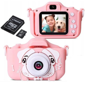 Aparat Cyfrowy Dzieci Kot Pies Full Hd +karta Sd