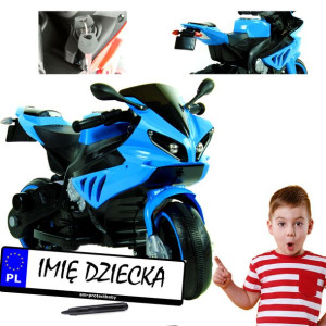 Motor na akumulator dla dzieci  ŚWIECĄCE MP3 LED