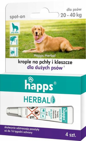 KROPLE NA PCHŁY KLESZCZE dla psów 20-40kg