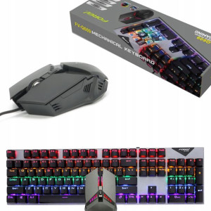 Forev Klawiatura Mechaniczna + Mysz LED ŚWIECĄCA ZESTAW DLA GRACZA