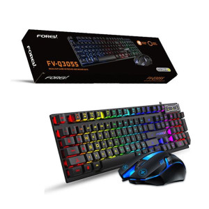 Forev Klawiatura Przewodowa + Mysz Podświetlana LED ZESTAW GRACZA