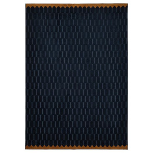 IKEA NOVLING Dywan z krótkim włosiem, granatowy/miodowy brąz, 200x300 cm