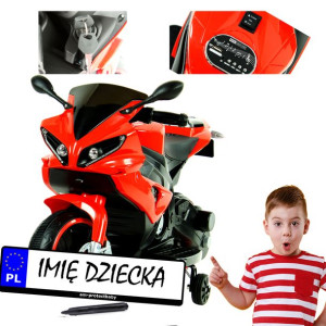 Motor na akumulator dla dzieci  ŚWIECĄCE MP3 LED