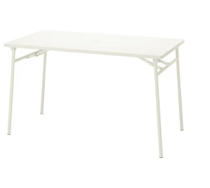 IKEA TORPARO Stół ogrodowy biały/składany 130x74 cm