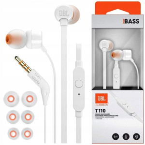 Słuchawki Dokanałowe Z Mikrofonem Jbl Tune 110 Bas