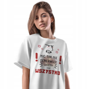 T-Shirt Damski Dla Siostry Koszulka M Prezent