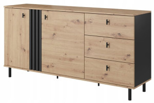 Dwudrzwiowa komoda NOVA 165cm z lamelami