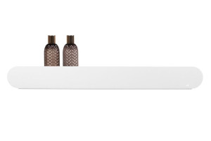 Biała metalowa półka pod prysznic łazienkowa Monza 48cm