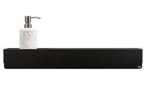 Czarna metalowa półka pod prysznic łazienkowa Sofia 40cm