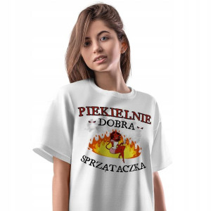 T-Shirt Damski Dla Sprzątaczki Koszulka S Prezent