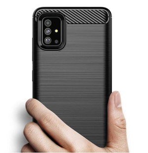 Pancerne Etui CARBON do Samsung Galaxy A51 5G +Szkło