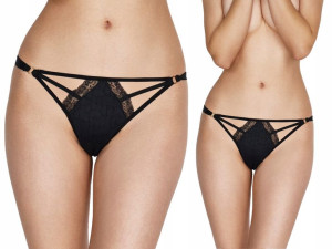 Satynowe stringi Liv Poupee Marilyn BLACK L