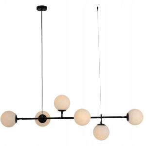 Lampa Wisząca Sufitowa Żyrandol 6x E14 Czarna Kule