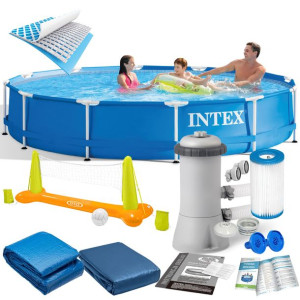 Basen stelażowy 366x76 cm INTEX Kompletny Zestaw 28212