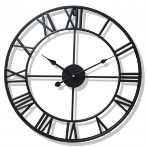 Zegar Ścienny Duży Metalowy Retro Loft Rzymski
