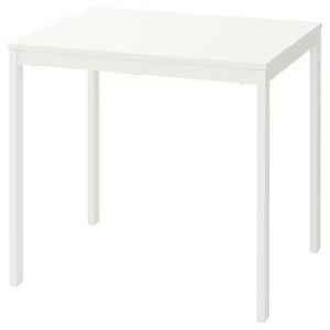 IKEA VANGSTA Stół rozkładany, biały, 80/120x70 cm