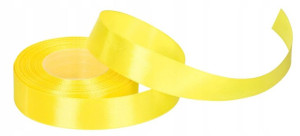 Wstążka Tasiemka Satynowa Żółta 25mm 32m