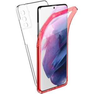 Futerał 360 Full Cover PC + TPU do SAMSUNG S21 ULTRA czerwony