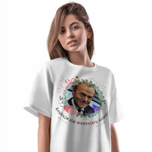 T-Shirt Damski Donald Tusk Koszulka Prezent