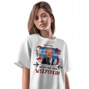 T-Shirt Damski Donald Tusk Koszulka Prezent