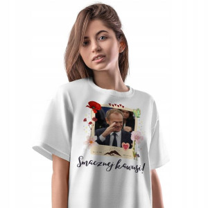 T-Shirt Damski Donald Tusk Koszulka Prezent