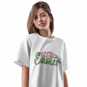 T-Shirt Damski Easter Wielkanoc wiosL Koszulka