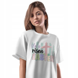 T-Shirt Damski Easter Wielkanoc wiosS Koszulka