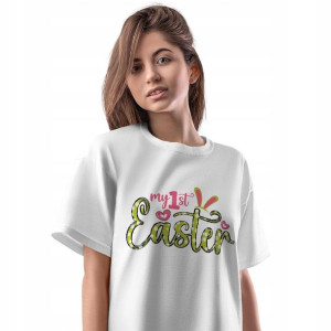 T-Shirt Damski Easter Wielkanoc wiosS Koszulka