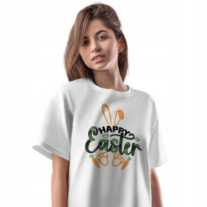 T-Shirt Damski Easter Wielkanoc wiosS Koszulka