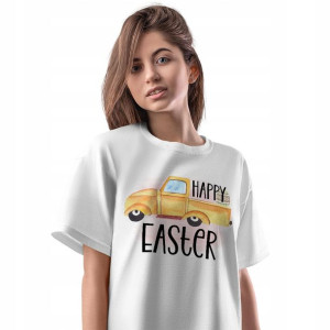 T-Shirt Damski Easter Wielkanoc wiosXL Koszulka