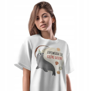 T-Shirt Damski Foczki Foki Koszulka L Prezent