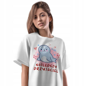 T-Shirt Damski Foczki Foki Koszulka M Prezent