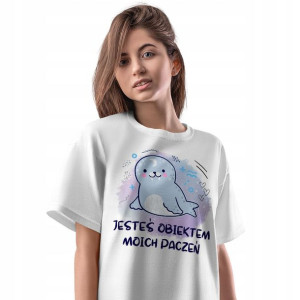 T-Shirt Damski Foczki Foki Koszulka M Prezent