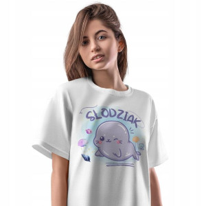 T-Shirt Damski Foczki Foki Koszulka XXL Prezent