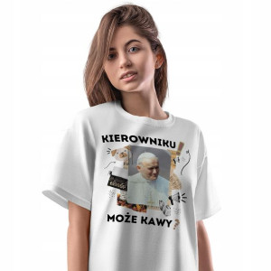 T-Shirt Damski Jan Paweł Koszulka L Prezent