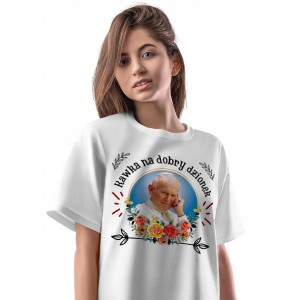 T-Shirt Damski Jan Paweł Koszulka M Prezent
