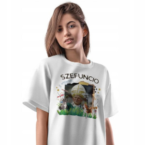 T-Shirt Damski Jan Paweł Koszulka M Prezent