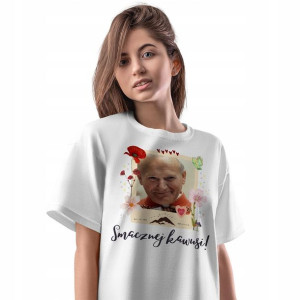 T-Shirt Damski Jan Paweł Koszulka M Prezent